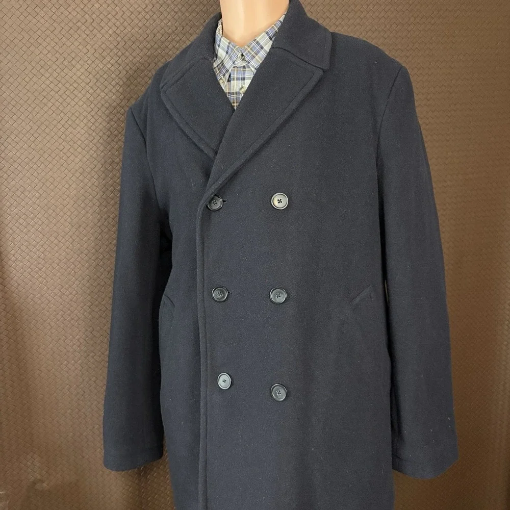 Lauren Ralph Lauren‎ Men's Black Wool-Blend Coat – Size L